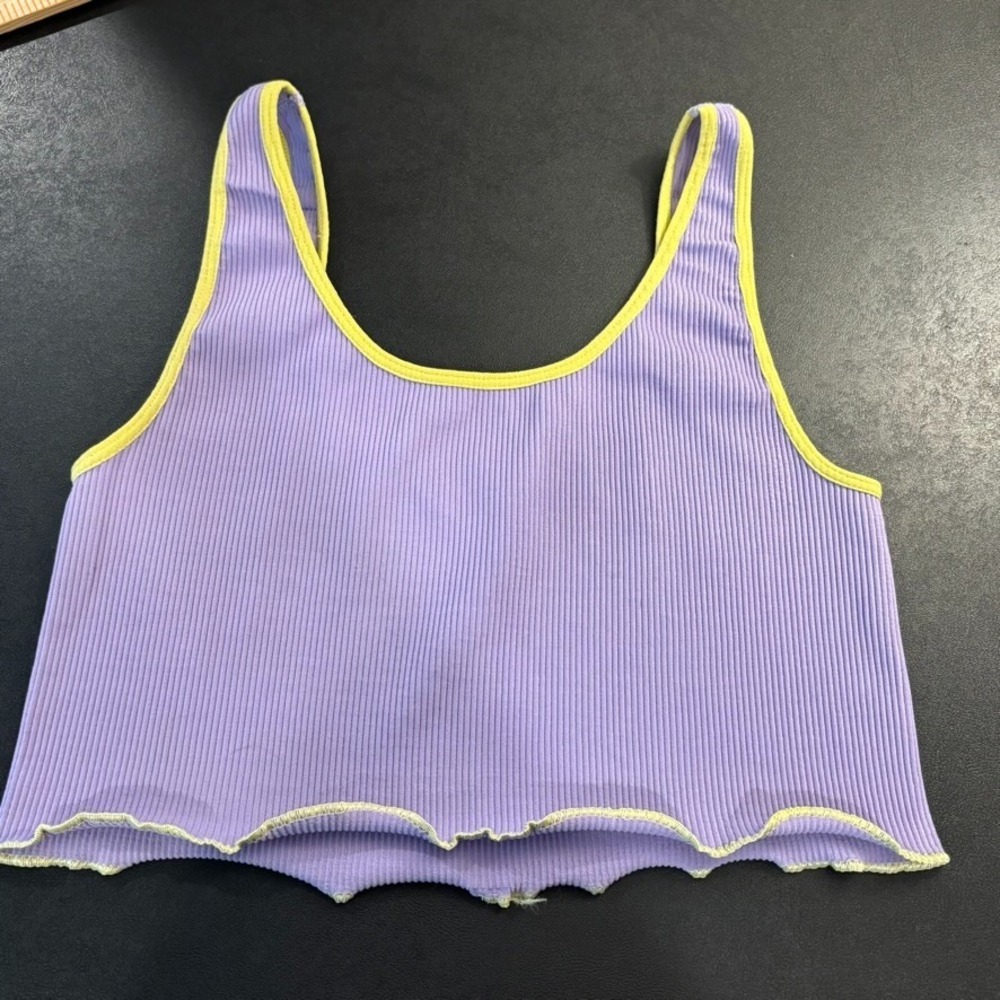 Free People Movement Free Throw Lavender‎ Crop Tank Workout Bra Womens Med/LG